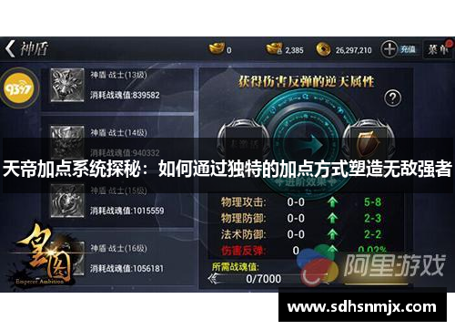 天帝加点系统探秘：如何通过独特的加点方式塑造无敌强者